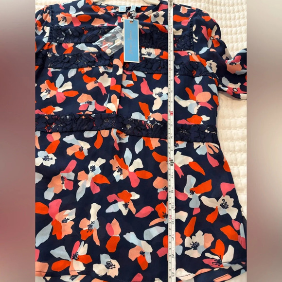 NWT Draper James Silk Floral Print Blouse Size 4 - Picture 10 of 11